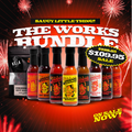 The Works Bundle: eight Jibba's hot sauces and Original beef jerky, $109.95